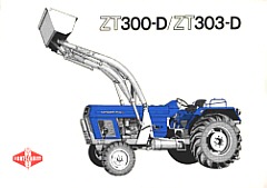 Prospekt ZT 300/303-D von 1982 mit Baas-Frontlader